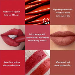 KissICON Vibrant Velvet Matte Lipstick Set – Waterproof Nonstaining