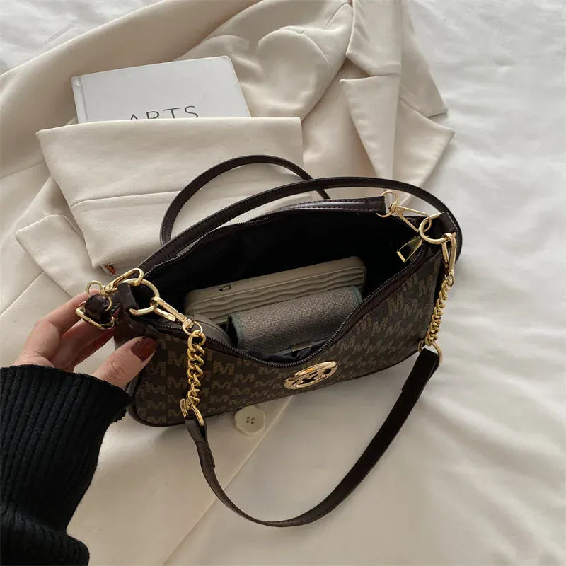 KissICON Vintage Gold M PU Leather Crossbody