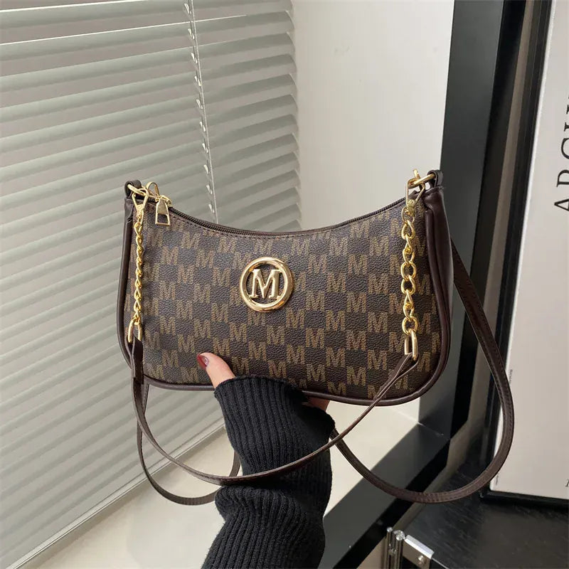 KissICON Vintage Gold M PU Leather Crossbody