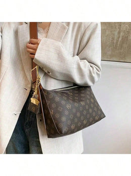 KissICON Vintage Monogram Shoulder Tote – Elegant Designer Mini