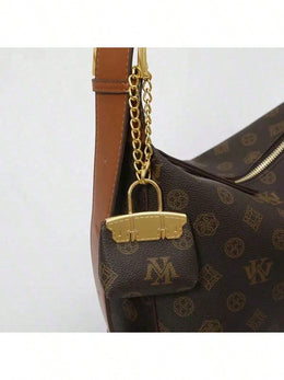 KissICON Vintage Monogram Shoulder Tote – Elegant Designer Mini