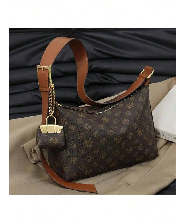 KissICON Vintage Monogram Shoulder Tote – Elegant Designer Mini