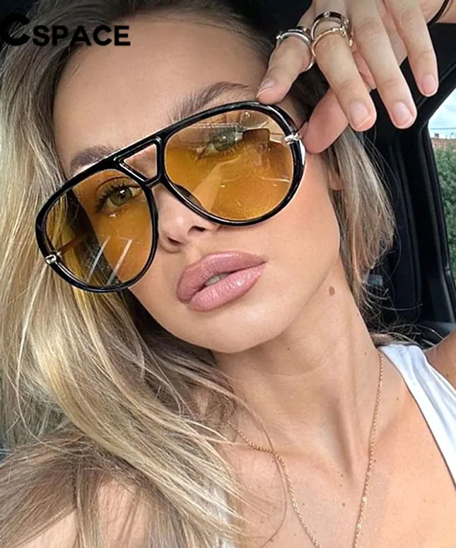 Dropshipman Vintage Oversized Black Sunglasses