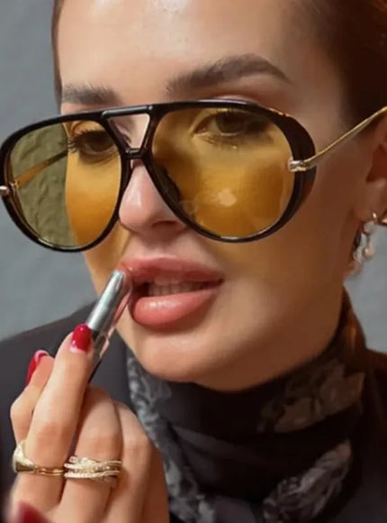 Dropshipman Vintage Oversized Black Sunglasses