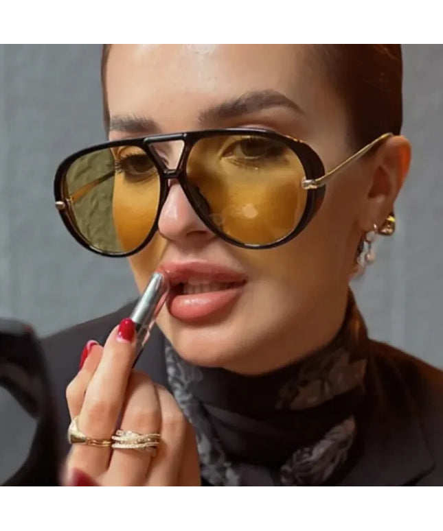 Dropshipman Vintage Oversized Black Sunglasses