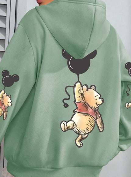 jkthpu-45 Viridity / UK 16 Plus Size - Women'S Cute Bear with Balloons
