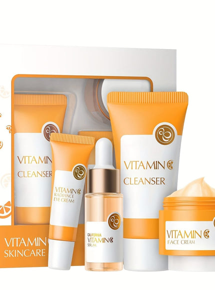 KissICON Vitamin C 4Pieces Skincare Set KissIcon Vitamin C Skincare Gift Set - Hydrating