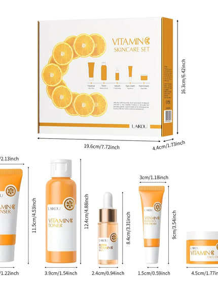 KissICON Vitamin C Skincare Set Laikou Vitamin C Brightening Skincare Gift Set