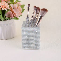 jkthpu-45 Vivid & Colorful Diamond Studded Cosmetic Makeup Stationery Organizer Box