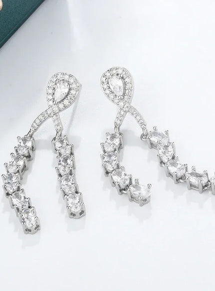 KissICON W 💋 925 Silver Elegant Baroque Earrings Red Sapphire - Glow