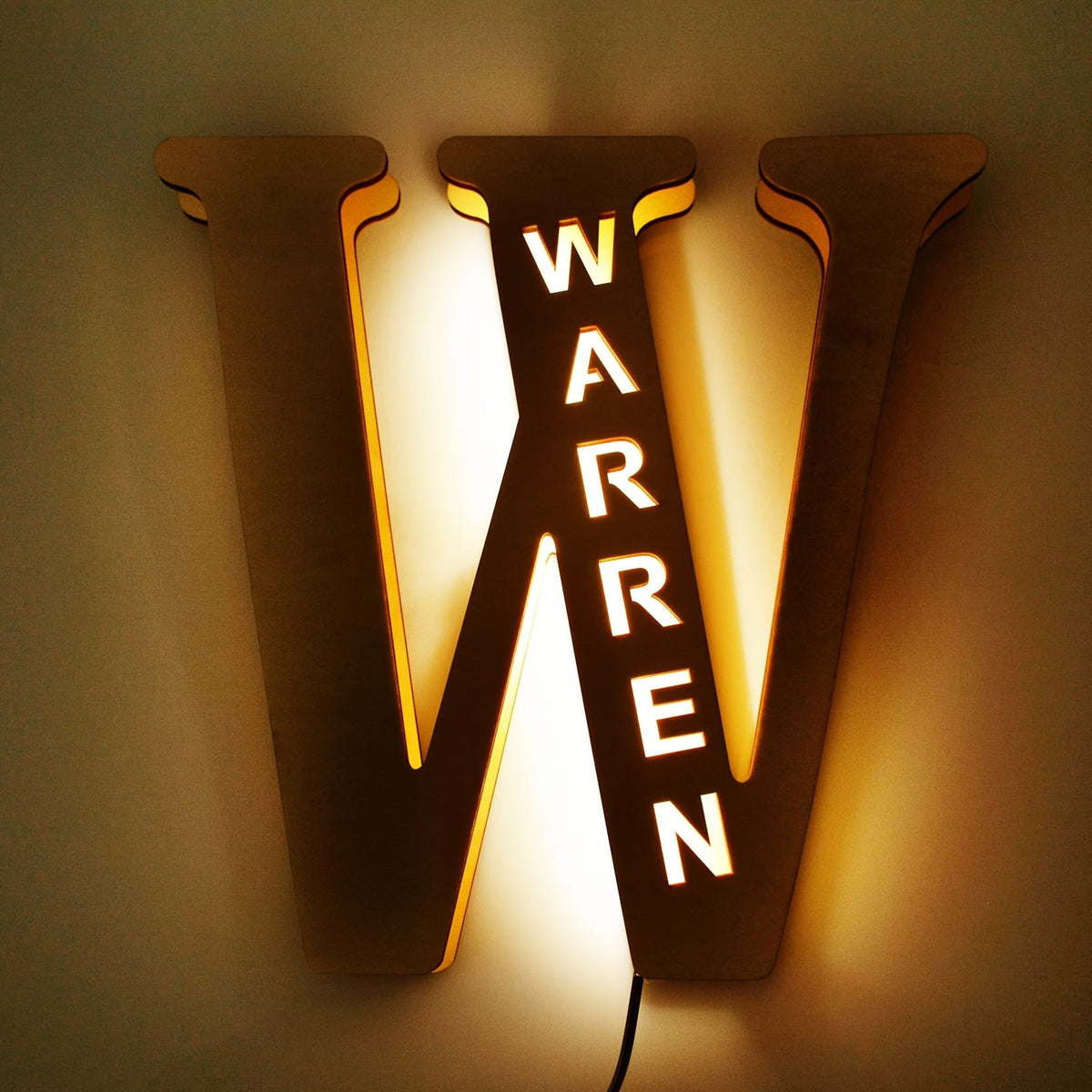 KissICON W Custom LED Name Lamp Personal Gift for Lovers  Family