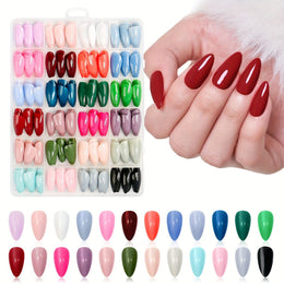KissICON W013001DP24 KissIcon Shining Nails Almond Press 24 Colors -