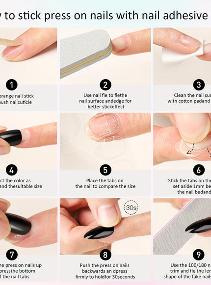 KissICON W013001DP24 KissIcon Shining Nails Almond Press 24 Colors -
