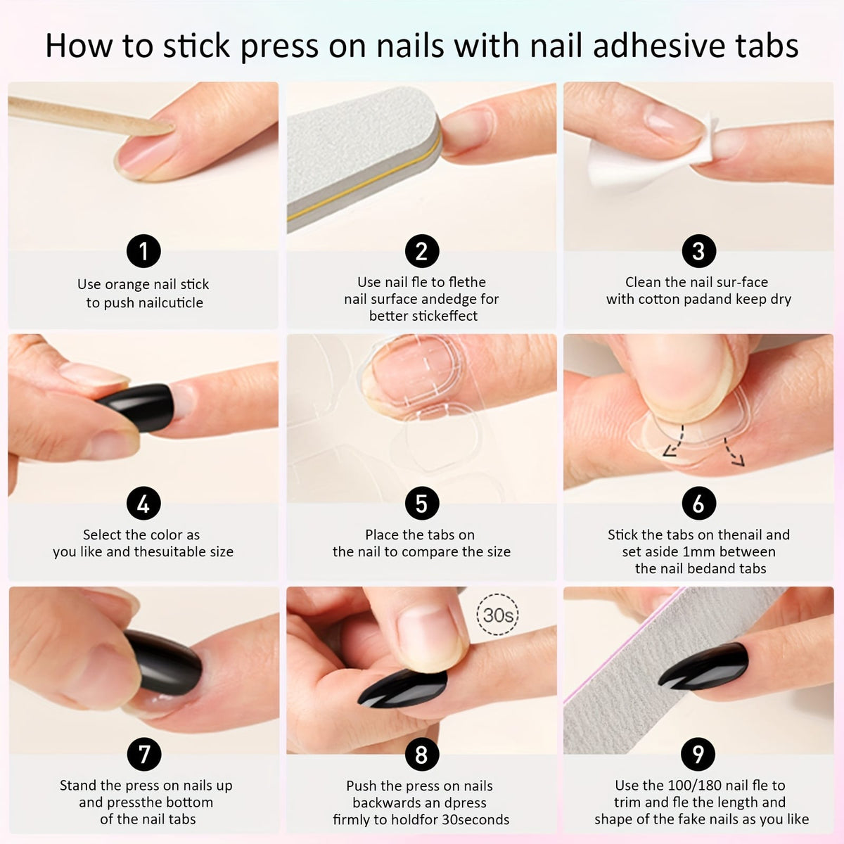 KissICON W013001DP24 KissIcon Shining Nails Almond Press 24 Colors -