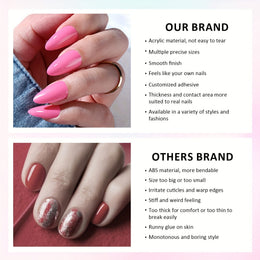 KissICON W013001DP24 KissIcon Shining Nails Almond Press 24 Colors -