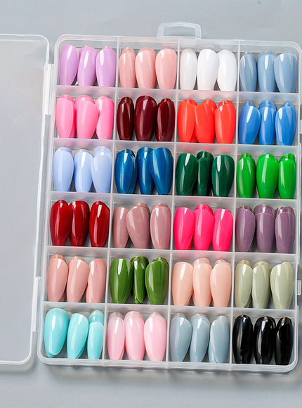 KissICON W013001DP24 KissIcon Shining Nails Almond Press 24 Colors -
