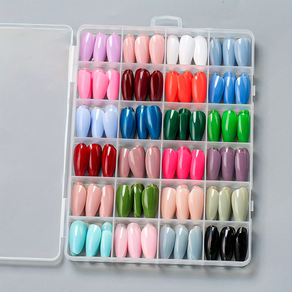KissICON W013001DP24 KissIcon Shining Nails Almond Press 24 Colors -