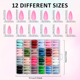 KissICON W013001DP24 KissIcon Shining Nails Almond Press 24 Colors -
