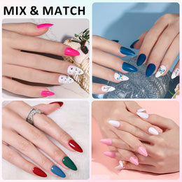 KissICON W013001DP24 KissIcon Shining Nails Almond Press 24 Colors -