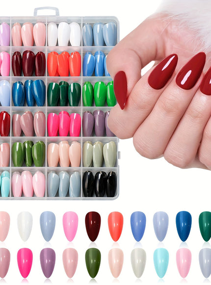 KissICON W013001DP24 KissIcon Shining Nails Almond Press 24 Colors -
