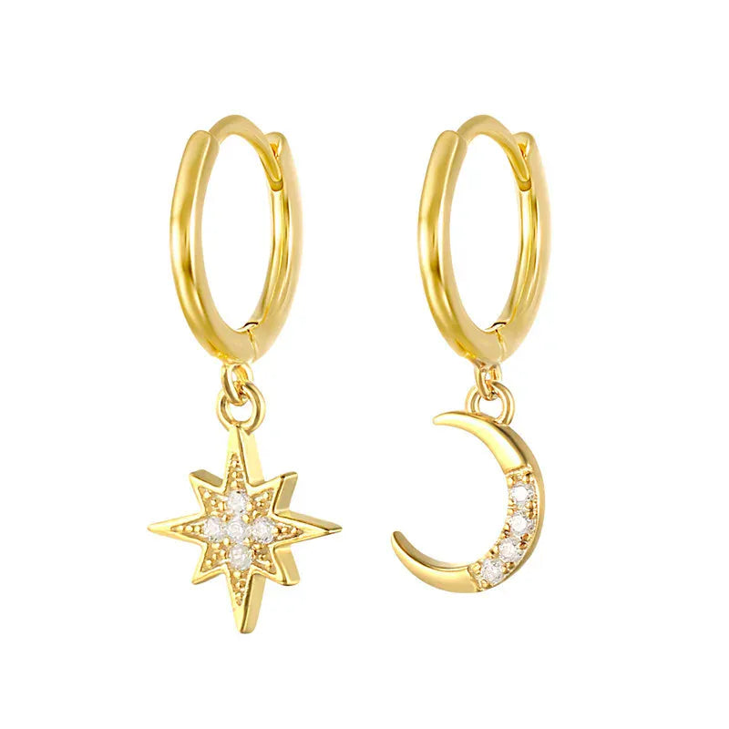 KissICON W0531-Y Wholesale 2025 Fashion Water Drop Zircon Hoop Earrings for Women Wedding Party  Simple Style Jewelry Pendientes Accessories Gift