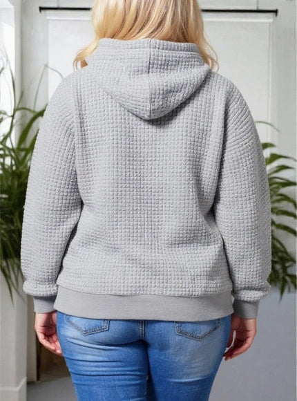 KissICON Waffle Knit Heart Hoodie