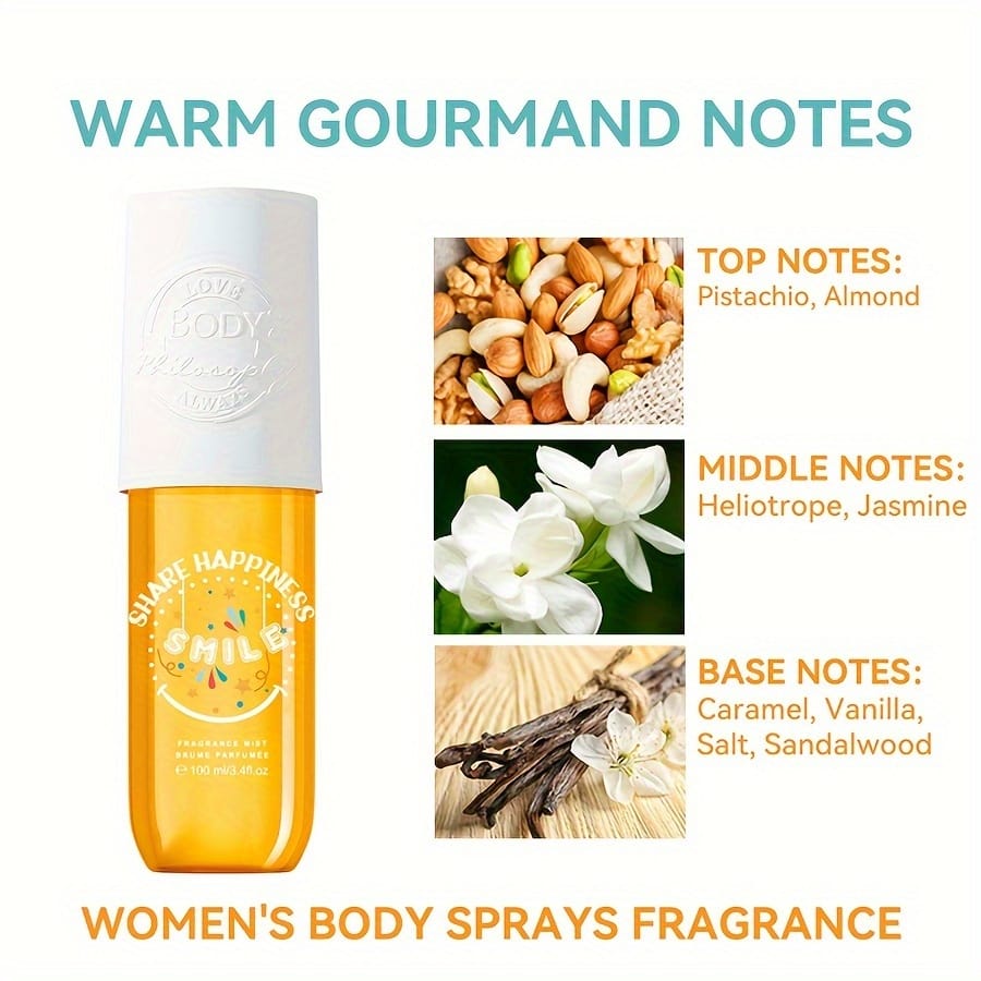 KissICON Warm Gourmand Notes Body Hair Mist 4 Scents Lasting