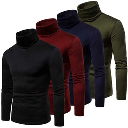 KissICON Warm Slim Fit Mens Turtleneck Thermal Long Sleeve Pullover
