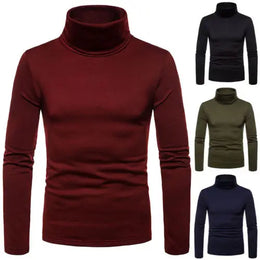 KissICON Warm Slim Fit Mens Turtleneck Thermal Long Sleeve Pullover