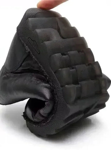 KissICON Warm Women's Boots Winter Women Leather Shoes Zipper