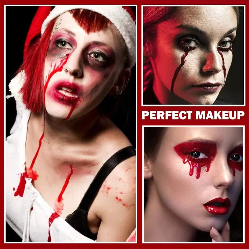 KissICON Washable Eye Create Realistic Blood Fake Blood Halloween Makeup For Drops Effect