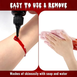 KissICON Washable Eye Create Realistic Blood Fake Blood Halloween Makeup For Drops Effect