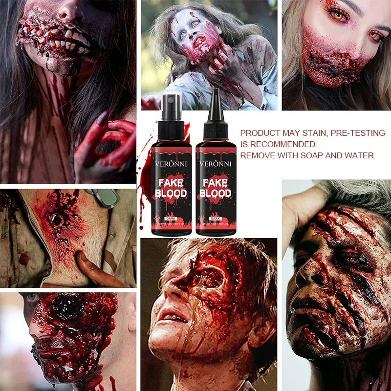 KissICON Washable Eye Create Realistic Blood Fake Blood Halloween Makeup For Drops Effect