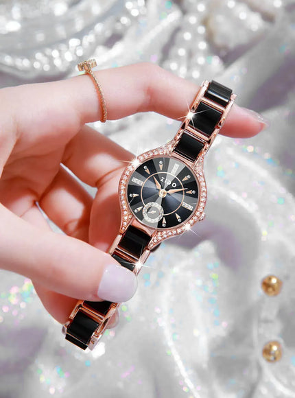 KissICON Watch For Women Retro Light Luxury Waterproof Diamond