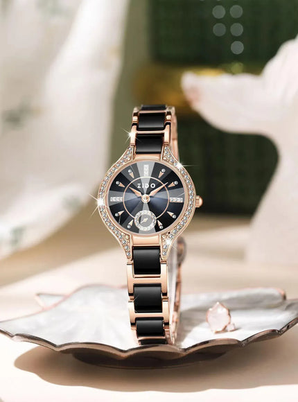 KissICON Watch For Women Retro Light Luxury Waterproof Diamond