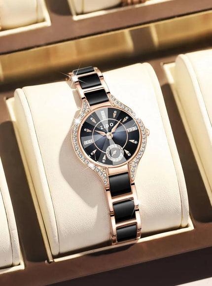 KissICON Watch For Women Retro Light Luxury Waterproof Diamond
