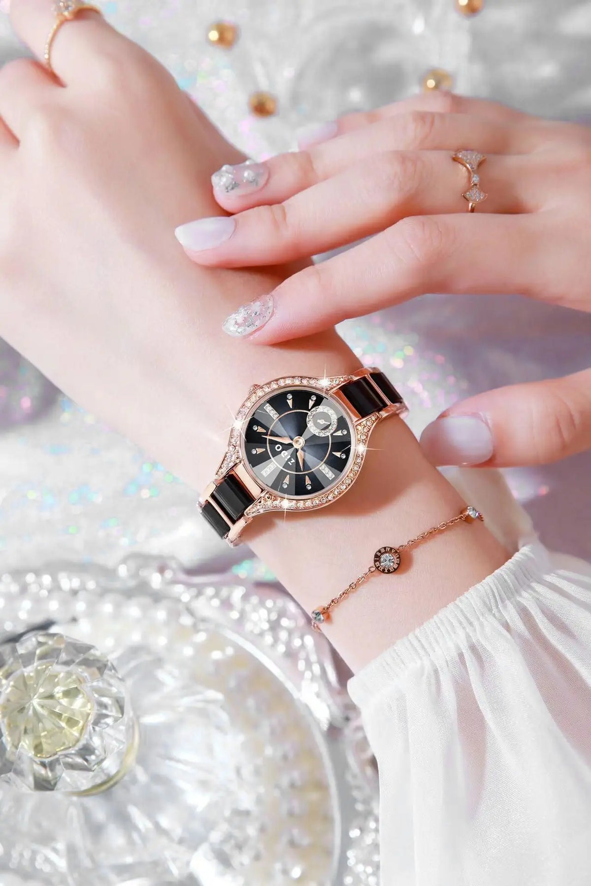 KissICON Watch For Women Retro Light Luxury Waterproof Diamond