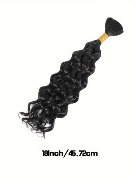 KissICON WATER WAVE-1B / 18inch KissIcon Deep Wave Bulk Hair 50g Braiding Extensions
