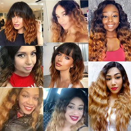 KissICON Water Wave Hair Bundles 18 Inch Ombre Blonde