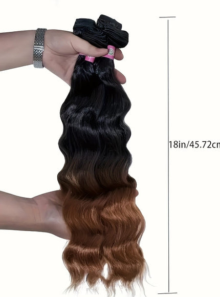 KissICON Water Wave Hair Bundles 18 Inch Ombre Blonde
