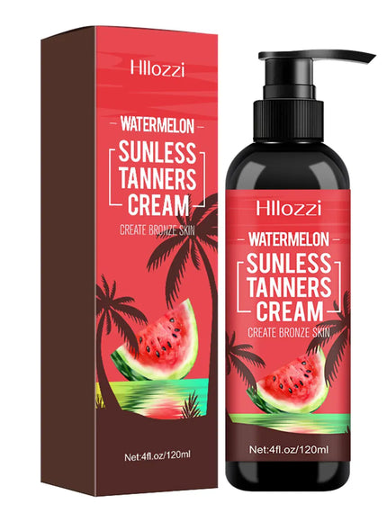 KissICON watermelon Cream / 120ml Summer Tanning Lotion 4oz- Hydrates Moisturizes Bronze Glow
