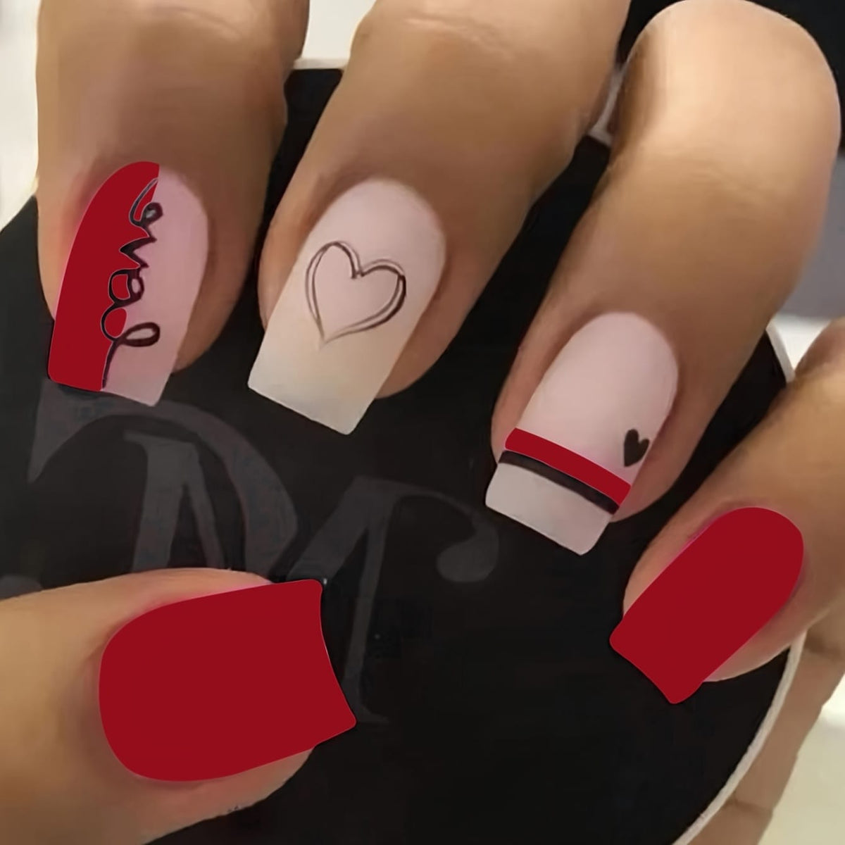 KissICON Watermelon Red Kiss Icon 24Pcs Almond Shape Red Press On
