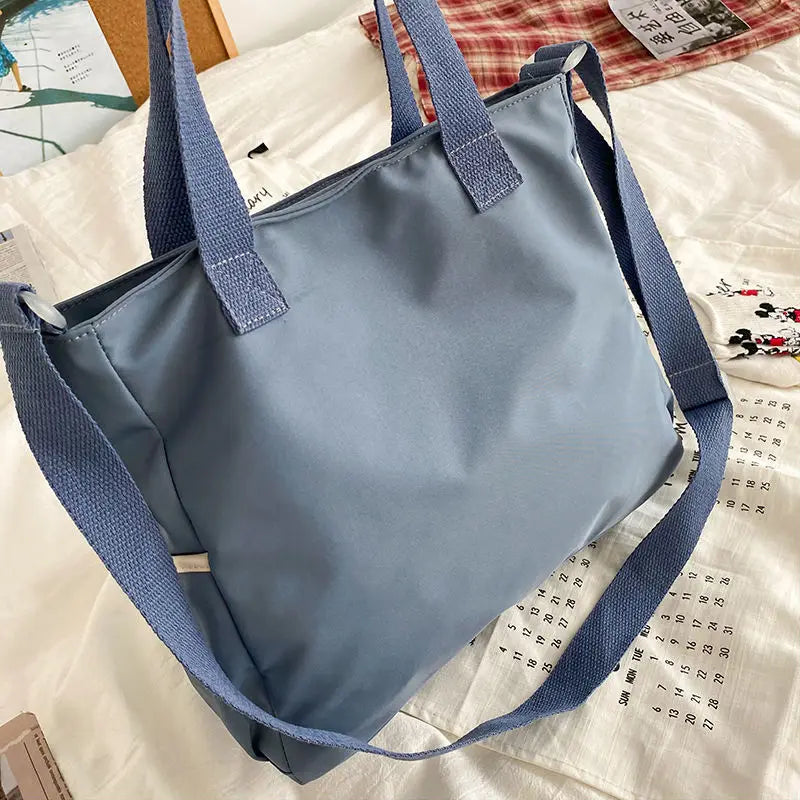 KissICON Waterproof Canvas Handbags Shoulder Bags Nylon Tote