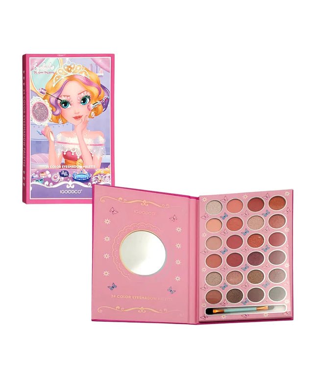 KissICON Waterproof Eyeshadow Palette With Mirror - Luminous Finish