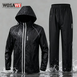 KissICON Waterproof Motorcycle Rain Suit Reflective Jacket  Pants