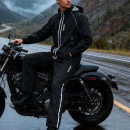 KissICON Waterproof Motorcycle Rain Suit Reflective Jacket  Pants