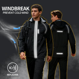 KissICON Waterproof Motorcycle Rain Suit Reflective Jacket  Pants