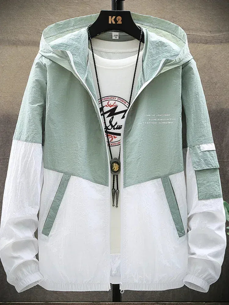 KissICON Waterproof SunProtect Quick Dry Hooded Windbreaker Jacket