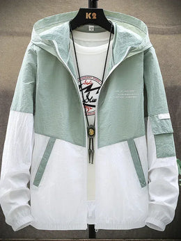 KissICON Waterproof SunProtect Quick Dry Hooded Windbreaker Jacket