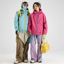 KissICON Waterproof Unisex Hooded Hiking Jacket for All Seasons